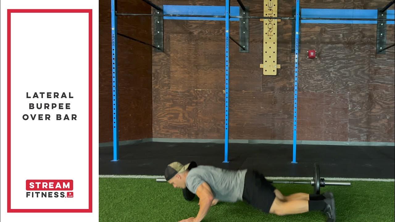 CrossFit Movements How to do a Lateral Burpee Over Bar YouTube