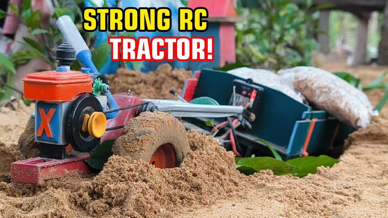 Amazing Mini RC Tractor Power! Hauling Rice Through Extreme Off-Road Terrain, | Mini DIY Tractor |