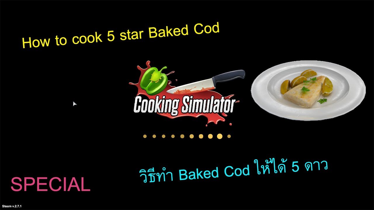 Cooking Simulator How To Cook 5 Star Baked Cod Baked Cod 5 YouTube
