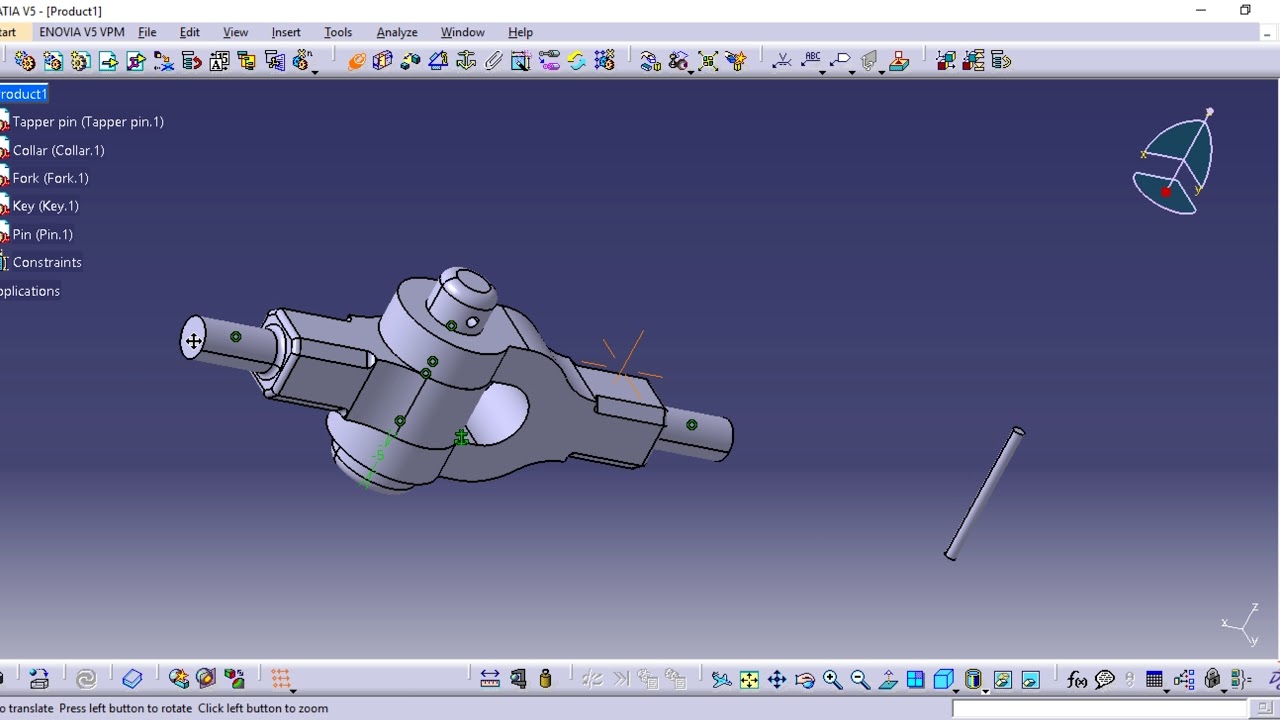 Knuckle Joint Assemby Catia V5 YouTube
