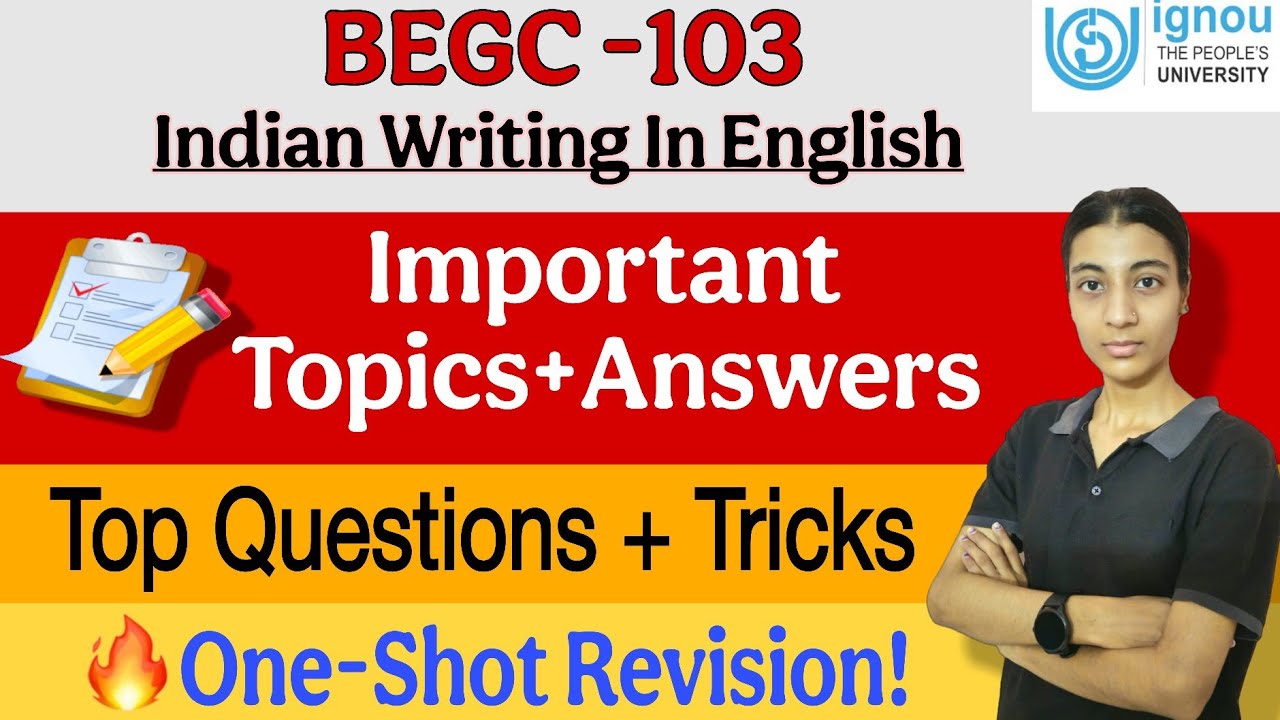 BEGC 103 | Important Questions & Answers with Tricks 🔥 | 1 Video = Full Revision