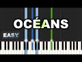 Océans (Quand Mes Pieds Tremblent) | EASY PIANO TUTORIAL BY Extreme Midi