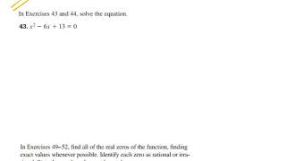 PreCalculus Chapter 1 & 2 Review Assignment Part 2B