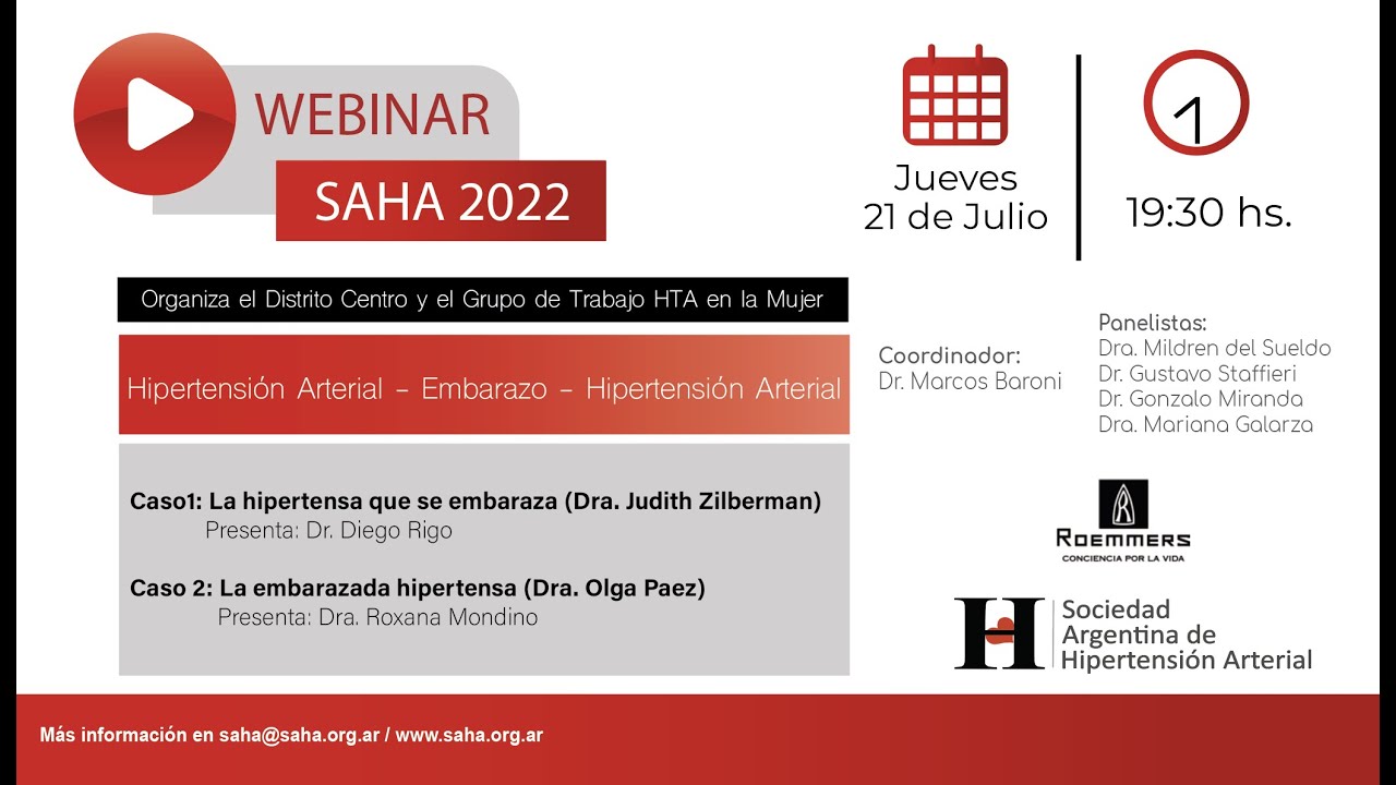 Webinar: Hipertensión Arterial - Embarazo - Hipertensión Arterial