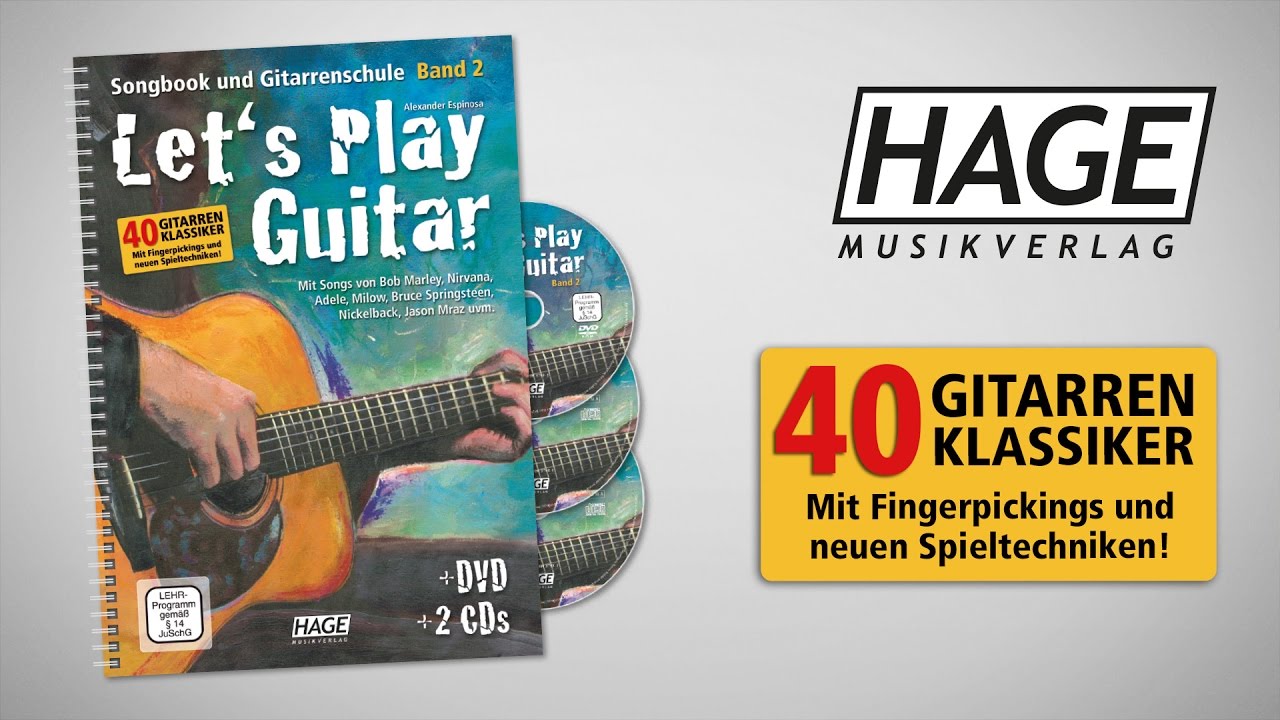 Let's Play Guitar: Songbook und Gitarrenschule 2 CDs und
