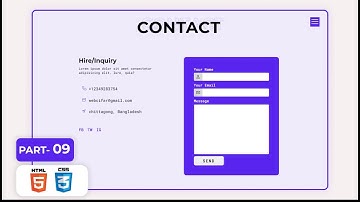 Portfolio Website Project for Practice | Part-09 | Contact Page | HTML & CSS Project