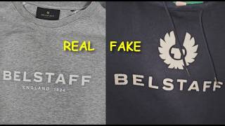 Real vs fake Belstaff sweatshirt review. How to spot original Belstaff t shirts and hoodie