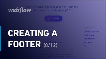 Build a Footer in Webflow - Tutorial (8/12)