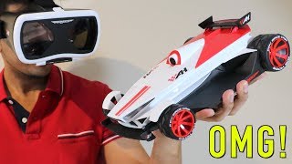 UNBOXING & LETS PLAY! - FPV HIGH SPEED RACE CAR by Air Hogs - First Person VR RC car! screenshot 3