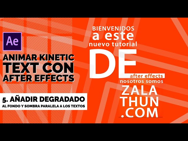 Miniatura: 05 Animar Kinetic text (Añadir degradado al fondo y sombra paralela a los textos)