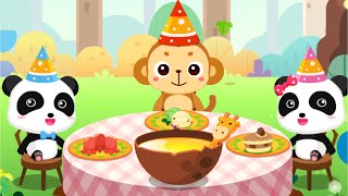Jungle party fun game for kids | Baby Panda's Forest Feast | BabyBus Kids Game. screenshot 2