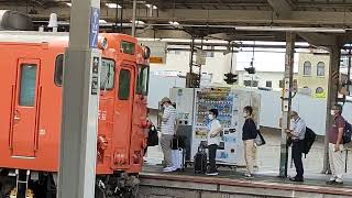 津山線キハ40系普通列車津山行きワンマン岡山到着