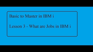 Basic to Master in IBM i Lesson 3: Interactive and Batch Jobs in IBM i (AS400)