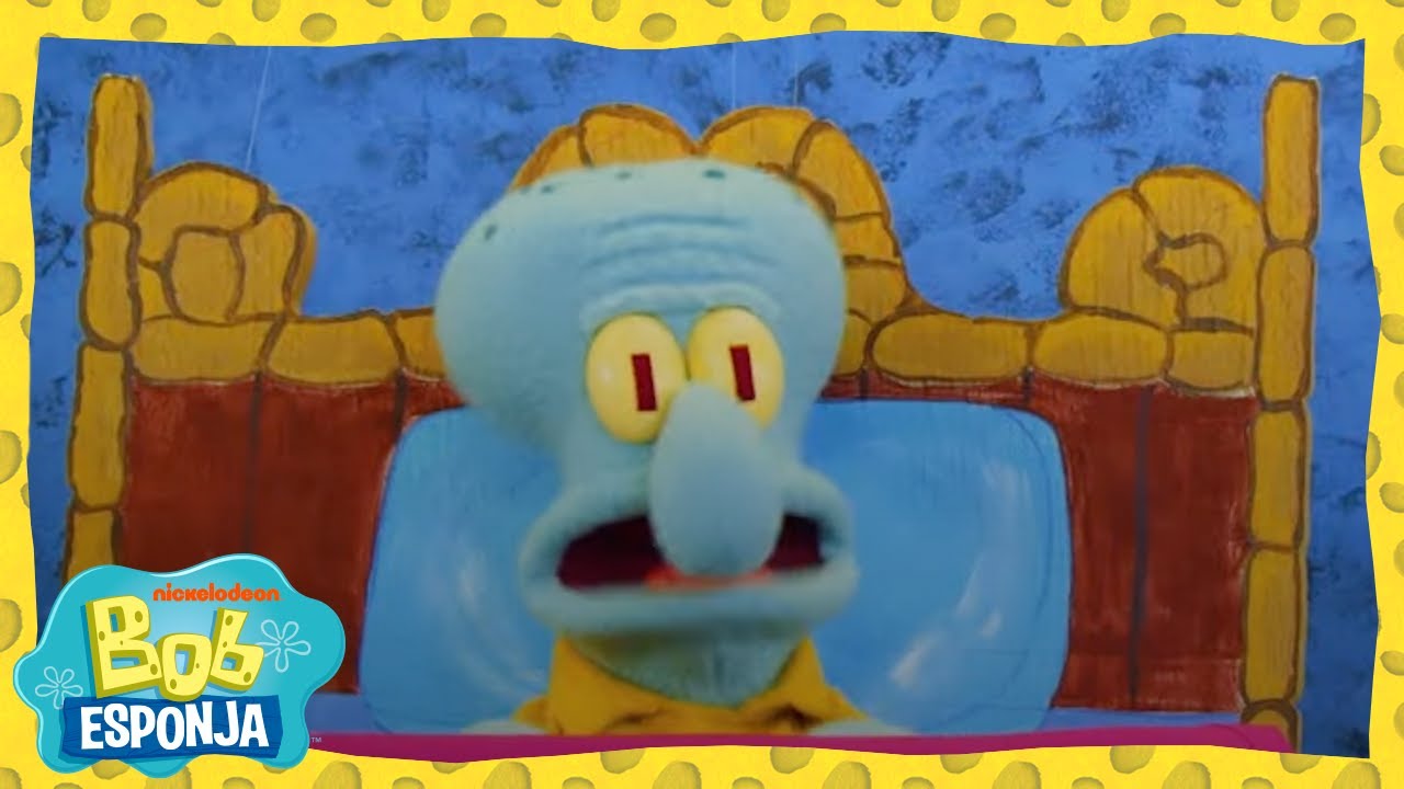 ¡Calamardo prueba su primera Cangreburguer! ¡Bob Esponja con TÍTERES