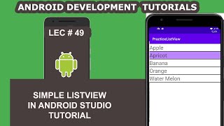 Simple Listview in Android Studio Tutorial - 49 - Android Development Tutorial for Beginners screenshot 1