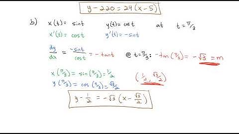 7.2 Calculus of Parametric Curves