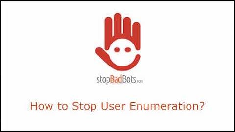 How to Block User Enumeration?
