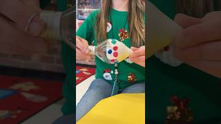 DIY Fingerprint String Light Ornaments #DIYOrnaments #DIYCrafts #preschool
