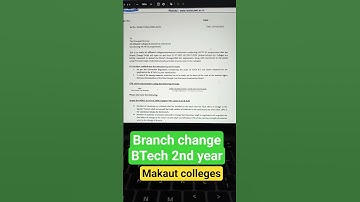 Branch change in BTech Second year | MAKAUT Colleges | WBJEE 2025 #shorts