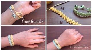 How to crochet a picot bracelet for beginners