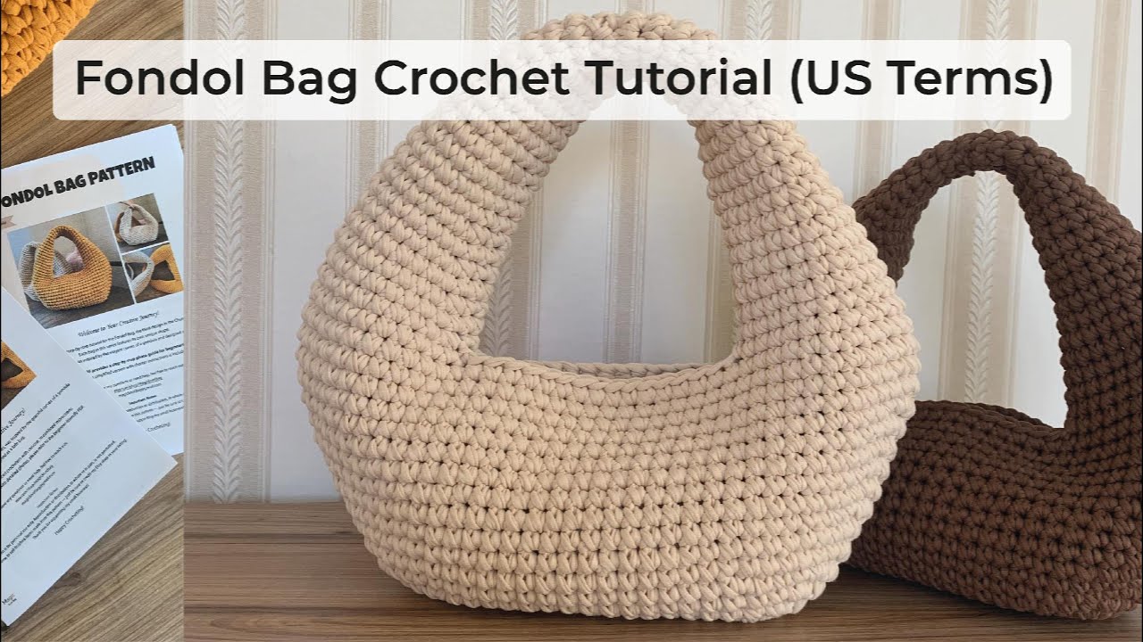 Fondol Bag Crochet Tutorial | Easy Chunky T-Shirt Yarn Tote