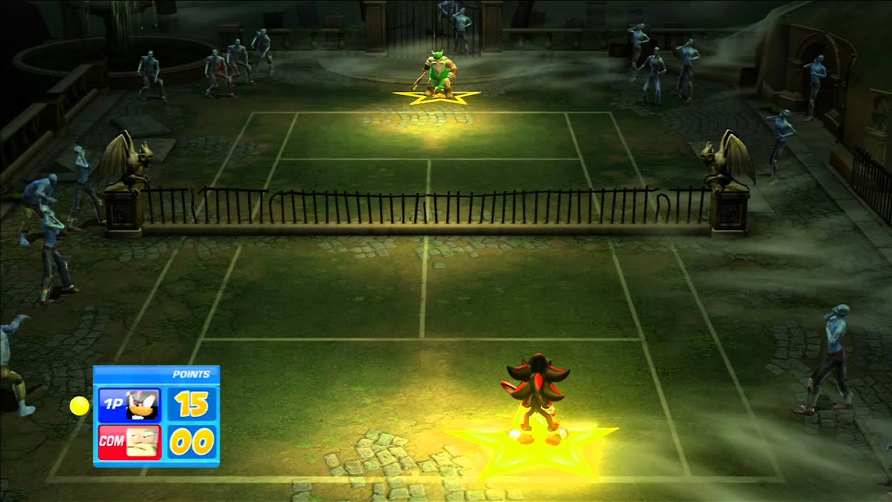 SEGA Superstars Tennis: Shadow vs Gilius {Curien Mansion Court} [1080 HD]