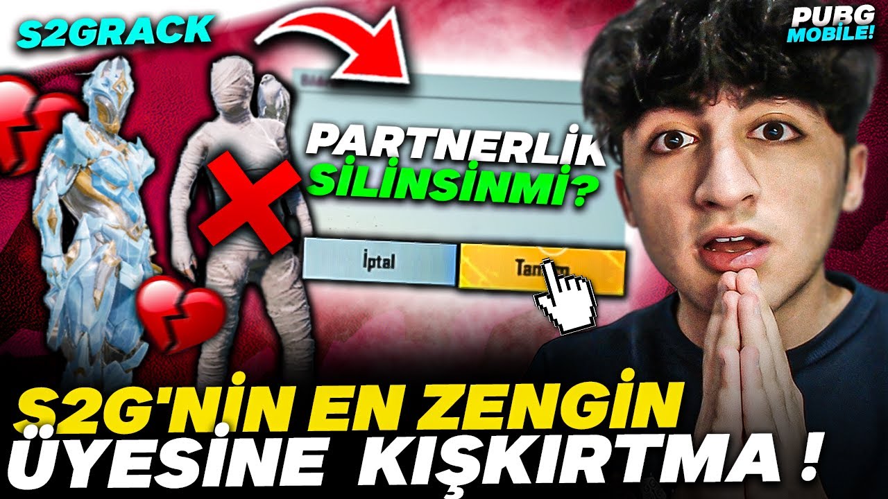 S2G'NİN EN ZENGİN ÜYESİNE KIŞKIRTMA!! 😱 ( PARTNERİNİ SİLDİM! 💔 ) – PUBG Mobile