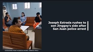 Erap rushes to son Jinggoy’s side after San Juan police arrest