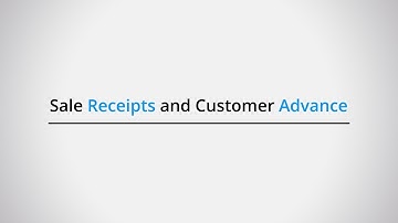 How to record Sale Receipts and Customer Advances in FastAccounts.