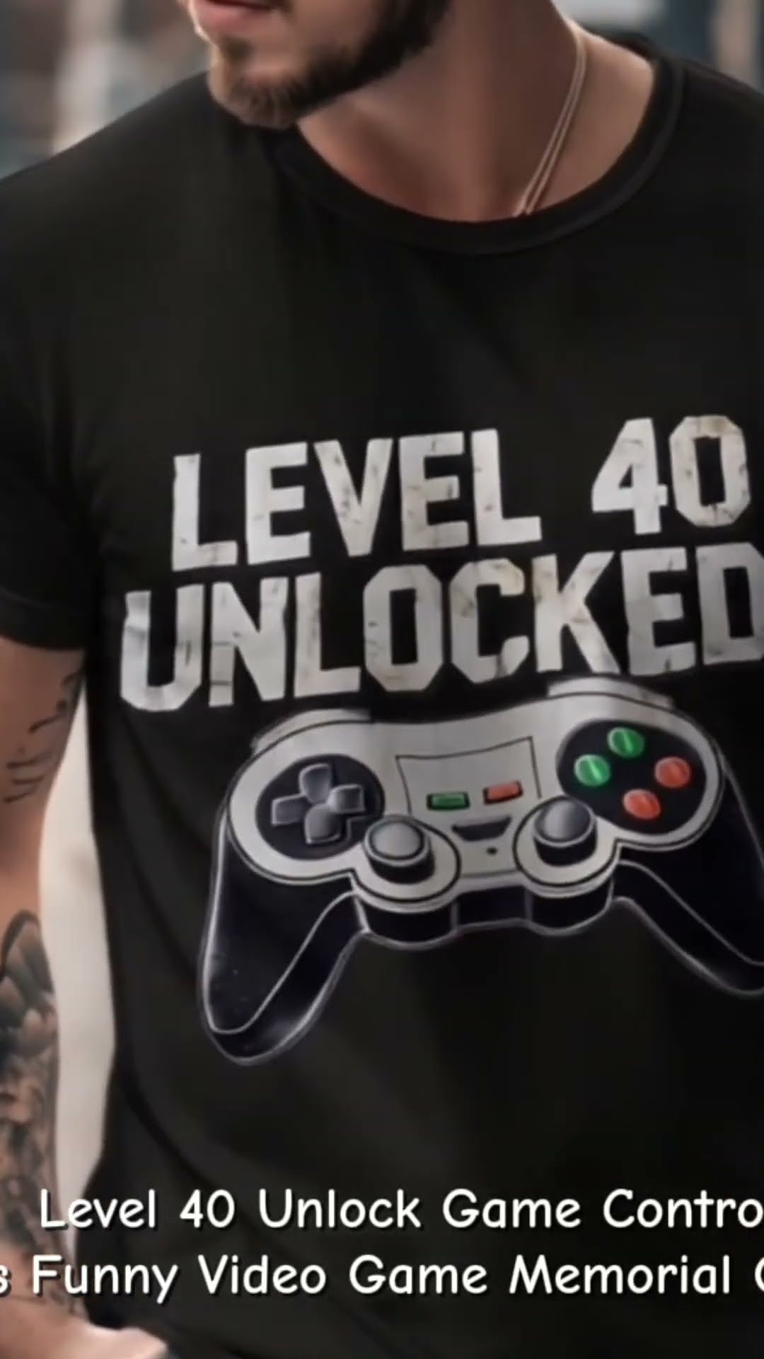 Kuchenaufsatz „Level 40 Unlocked“ – Game Controller Design, Für 40. Geburtstag, Aus Glitzerkarton, Ca. 16x13,5 Cm