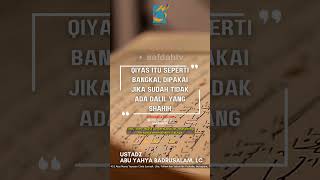 [SHORT] Qiyas Itu Bagai Bangkai - Ustadz Badru Salam, Lc