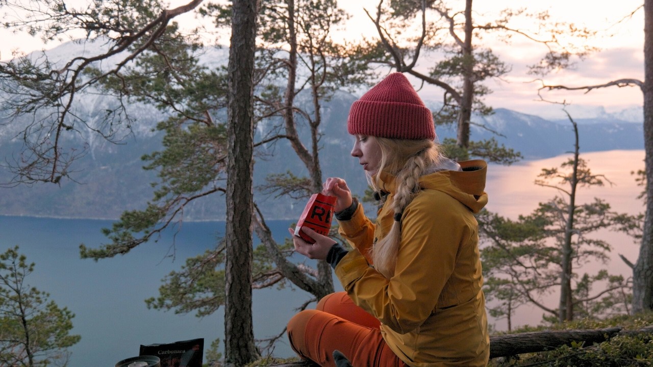 A Winter Forest Hike Above Sognefjord