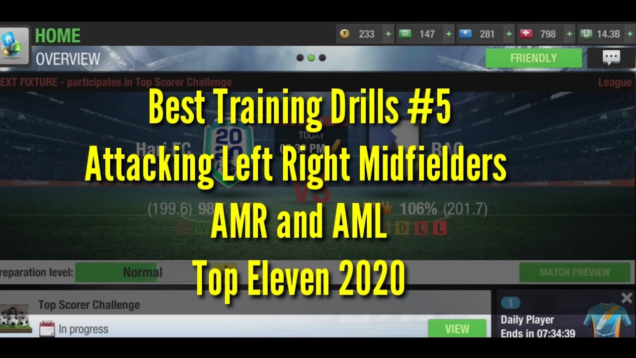 Top Eleven | Training Drills | Part 5 | How to Train your Wingers Effectively - YouTube