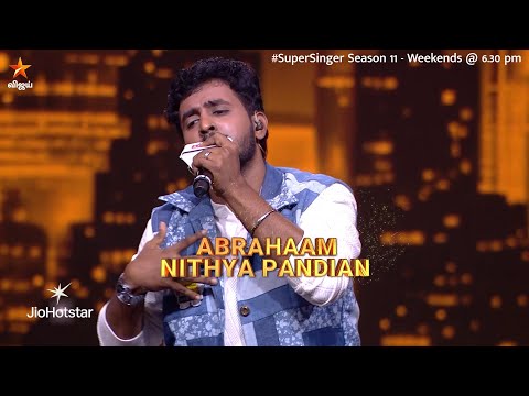 Glimpse of Venmathi Venmathiye Song by #AbrahaamNithyaPandian😍🔥| Super Singer Season 11