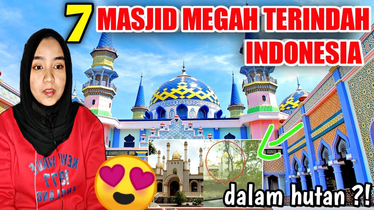SUBHANALLAH !! 7 MASJID TERINDAH TERMEGAH DI  INDONESIA | Malaysia 🇲🇾 Reaction