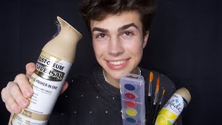ASMR- Doing Your Makeup Using Random Household Products Details