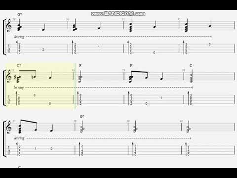 "Little Drummer Boy" Easy Finger Style Tab for Ukulele - Christmas Carol