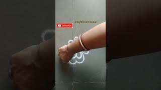 very easy kalam design without dots/Freehand kolam without dots#shorts#youtubeshorts