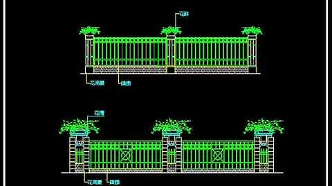 【Autocad Block Download】Wrought iron railing fence design.wmv