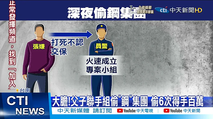 【每日必看】父子俩偷钢筋赚百万! 儿落网嘴硬害爸曝光@CtiNews 20211024 - 天天要闻
