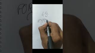 how to write number 43 (Day-43)(12-02-22)