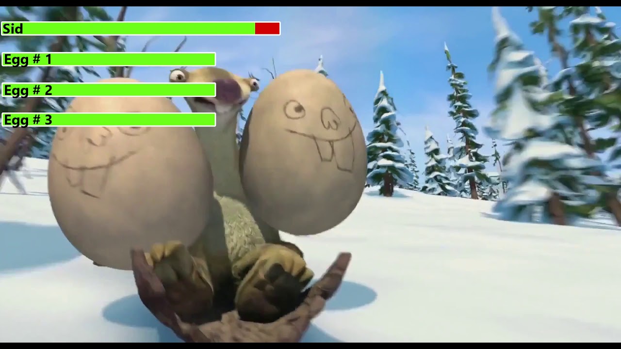Ice Age: Dawn of the Dinosaurs (2009) Egg Chase with healthbars