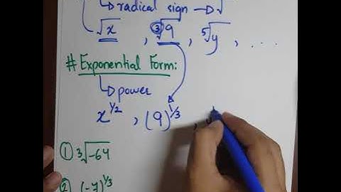 Radical and Exponential Form || REAL AND COMPLEX NUMBERS