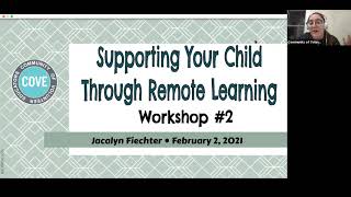 COVE Ed-Tech Parent Workshop: Supporting Your Child Through Remote Learning (#2)