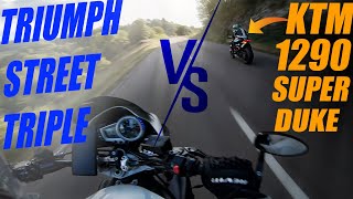 can a streettriple keep up with a KTM 1290 SD? | STREET TRIPLE 675 POV