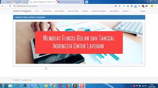 Membuat Fungsi Tanggal Indonesia Pada Laporan Aplikasi Penggajian Menggunakan PHP dan MySQL