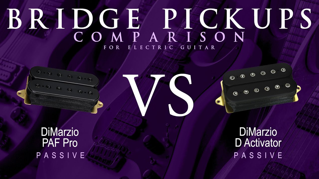 DiMarzio PAF PRO vs D ACTIVATOR - Passive Bridge Guitar Pickup Comparison Tone Demo