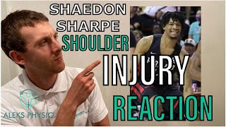 Shaedon Sharpe SHOULDER INJURY Reaction | Aleks Physio