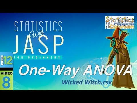 How to do an One-Way ANOVA in JASP (12-8)