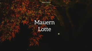 mauern - lotte (legendado português alemão)